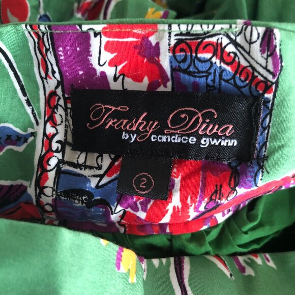 NWT Trashy Diva vintage repro full rare French Quarter print skirt - Picture 9 of 9
